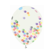 Godan Léggömb csomag színes konfettivel, 30 cm - 4 db-os party kellék