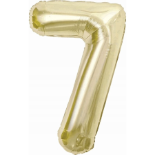 Godan Szám Fólia Lufi - 7-es, 85 cm, Pezsgőszínű (CH-B8H7) party kellék
