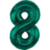 Godan Szám Fólia Lufi - 8-as, 85 cm, Zöld (585175)