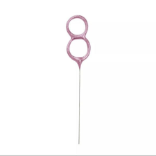 Godan Számos tortacsillagszóró - pink, 8-as party kellék