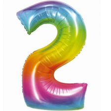 Godan Szivárvány színű, számos fólia lufi, 76 cm - 2 (CH-STC2) (CH-STC2) party kellék