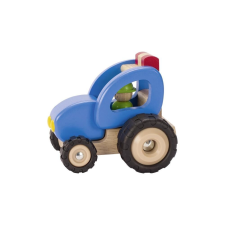 Goki 55928 színes fa traktor autópálya és játékautó