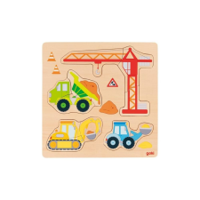 Goki 57439 formakereső puzzle építkezési járművek puzzle, kirakós