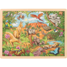 Goki ausztrál állatok fa puzzle 96 darabos puzzle, kirakós