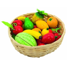 Goki Fa játék gyümölcsök kosárban konyhakészlet