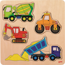 goki fa keretes puzzle építőipari gépek puzzle, kirakós