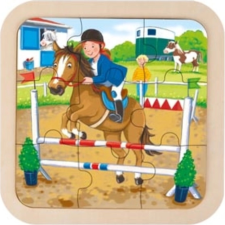  GOKI fa puzzle tűzoltók 9 darabos puzzle, kirakós