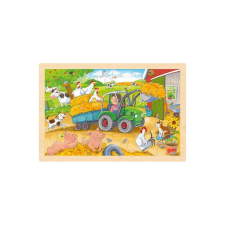 Goki fa traktor puzzle, 24 darab puzzle, kirakós