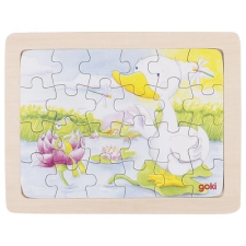 Goki fából készült kutyás puzzle 24 darabos puzzle, kirakós