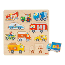 Goki Fogantyús puzzle kirakó - Járművek puzzle, kirakós