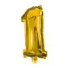  Gold, Arany mini 1-es szám fólia lufi 33 cm