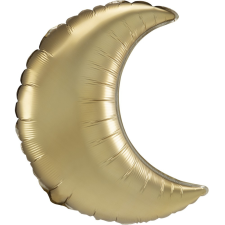 Gold Crescent, Arany szatén hold fólia lufi 89 cm party kellék