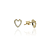 Gold earrings for ladies AU77698 - 14 karátos arany női beszúrós fülbevaló