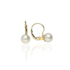 Gold earrings for ladies AU77773 - 14 karátos arany női fülbevaló hagyományos zárral fülbevaló