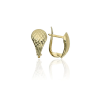 Gold earrings for ladies AU81541 - 14 karátos arany női fülbevaló Francia patentzárral