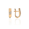 Gold earrings for ladies AU82580 - 14 karátos arany női fülbevaló Francia patentzárral