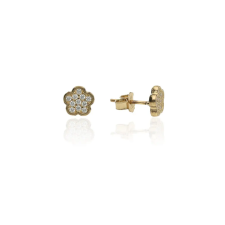 Gold earrings for ladies AU84102 - 14 karátos arany női beszúrós fülbevaló fülbevaló