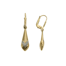 Gold earrings for ladies AU86903 - 14 karátos arany női lógós fülbevaló fülbevaló