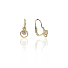 Gold earrings for ladies AU86924 - 14 karátos arany fülbevaló elöl kapcsolódó zárral fülbevaló