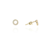 Gold earrings for ladies AU87481 - 14 K sárga arany fülbevaló