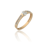 Gold rings AU80199 - 14 karátos női arany eljegyzési gyűrű Méret: 56