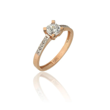 Gold rings AU80203 - 14 karátos női arany eljegyzési gyűrű Méret: 50 gyűrű