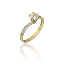 Gold rings AU80204 - 14 karátos női arany eljegyzési gyűrű Méret: 50 gyűrű