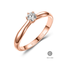Gold rings NS-606-14K-C - Nina Sara női arany eljegyzési gyűrű gyűrű