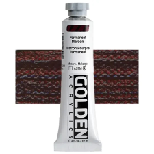  Golden Acrylics Heavy Body akrilfesték, 59 ml - 1252, permanent maroon akrilfesték