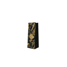 Golden Leaves papír ajándéktáska premium italos 12x37x10cm ajándéktasak