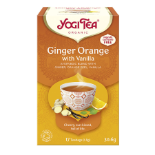 Golden Temple BIO Narancsos gyömbér tea vaníliával 17x1,8g Yogi Ginger Orange reform élelmiszer