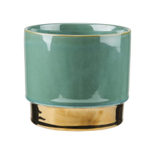 GOLDEN TOUCH kaspó zöld-arany, ? 15 cm dekoráció