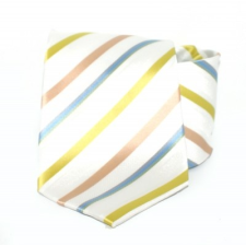 Goldenland nyakkendő - Fehér-zöld,kék  csíkos nyakkendő