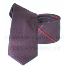  Goldenland slim nyakkendő - Padlizsán csíkos nyakkendő