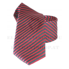  Goldenland slim nyakkendő - Piros-fekete csíkos
