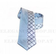  Goldenland slim nyakkendő - Világoskék kockás nyakkendő