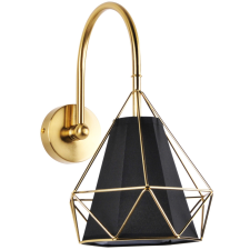 Goldlux (Polux) HIRA falikar lámpa 1x E27 fekete arany GOLDLUX (Polux) világítás