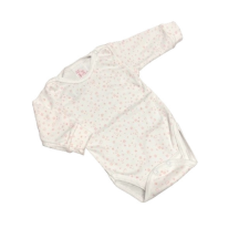 Gólyahír 2 Méretes Hosszú Ujjú Body - Fehér/Rózsaszín Szíves - 62 kombidressz, body