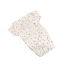 Gólyahír Rövid Ujjú Pamut Body - Fehér/Mályva Süni - 68 kombidressz, body