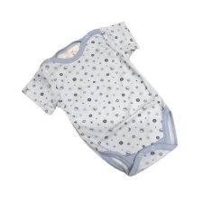Gólyahír Rövid Ujjú Pamut Body - Kék Holdas - 92 kombidressz, body