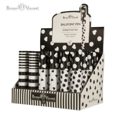Golyóstoll Bruno Visconti 0,7mm kék, Dreamwrite - Flora black&white toll