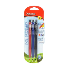  Golyóstoll készlet OPTIMA nyomógombos 521 irodai színek toll