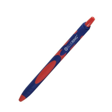 Golyóstoll nyomógombos gumírozott piros test, Bluering® F20, írásszín piros toll