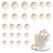  Gömb tortadísz beszúró, bézs-20 db sütés és főzés