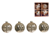 Gömbdíszkészlet 8 cm átmérő arany fényes és matt 4 db
