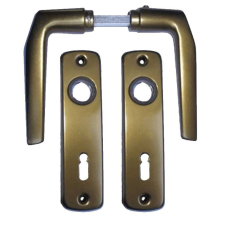 Gomboss/Perfekto Alu 410 Pajzsos Ajtókilincs F4 bronz 55 mm BB zár és alkatrészei