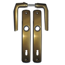 Gomboss/Perfekto Alu 410 Pajzsos Ajtókilincs F4 bronz 90 mm BB zár és alkatrészei