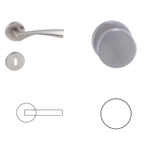 Gomboss/Perfekto Gréta (Galaxy) Rozettás Rozsdamentes Inox PZ Gomb/Kilincs zár és alkatrészei