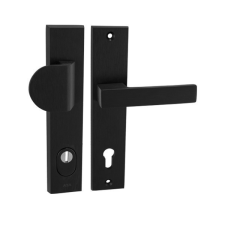 Gomboss/Perfekto Omega Szögletes Biztonsági Fekete Kilincs/Kilincs 92 PZ zár és alkatrészei