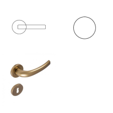Gomboss/Perfekto Pira Körrozettás F4 Alu Bronz PZ Gomb/Kilincs zár és alkatrészei